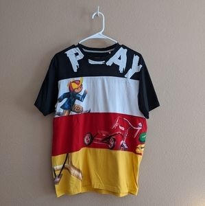 Play cloths running boy games tee